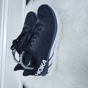 HOKA Black and White Running Shoes